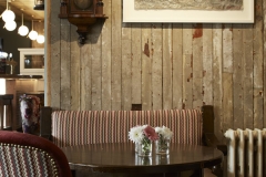 Bar details drinks seating flowers timber panels